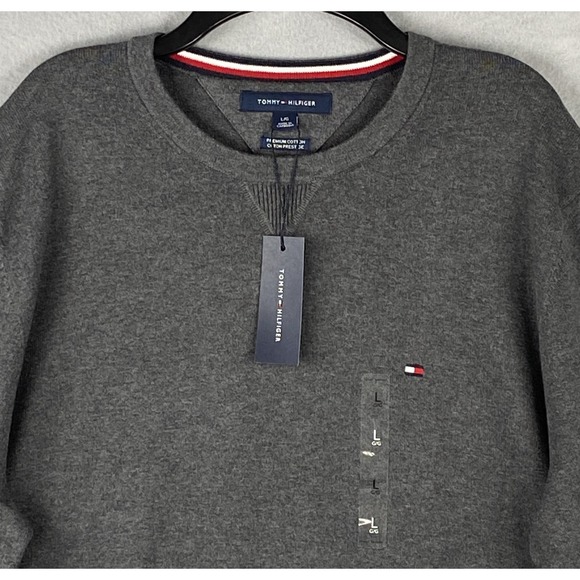 Tommy Hilfiger Men's Large Premium Cotton Crew Neck Long Sleeve Sweater NEW - Picture 3 of 12